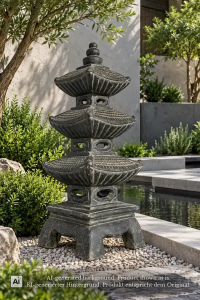 Product image of the product “Japanese Pagoda Garden Lantern, 126 cm Height, Cast Stone, Antique Finish Colour ”